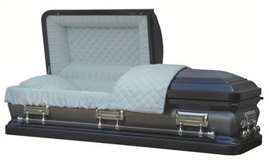 Blue Shaded Grey Round Corner Casket