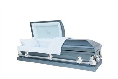 Tes Silver Square Corner Steel Casket