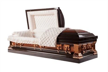 Twotone Brown Copper Square Corner Casket